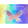 Geburtstag Bling Bling Glückwunschkarte mit Umschlag Alles Liebe zum Geburtstag regenbogen holo Schmetterling