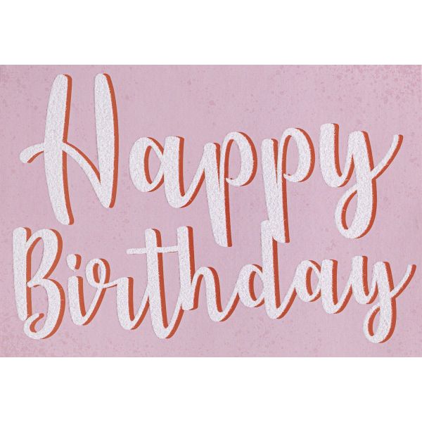 Geburtstag Bling Bling Glückwunschkarte mit Umschlag Happy Birthday rosa gold schwarze Punkte