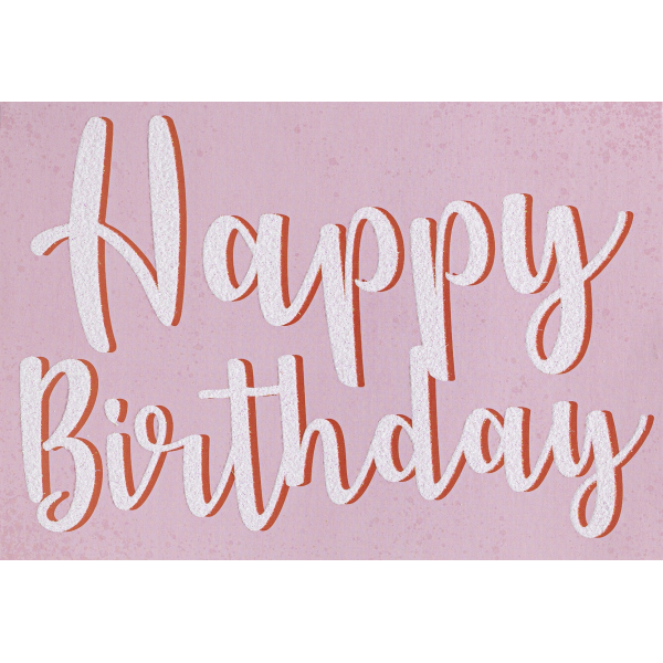 Geburtstag Bling Bling Glückwunschkarte mit Umschlag Happy Birthday rosa gold schwarze Punkte