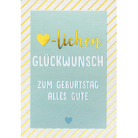 Geburtstag Bling Bling Glückwunschkarte mit Umschlag...