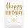 Geldkarte Glückwunschkarte mit Umschlag und Minikuvert Bling Bling Happy Birthday Glitzer gold
