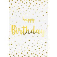 A Geburtstag Bling Bling Glückwunschkarte mit Umschlag Happy Birthday gold Punkte