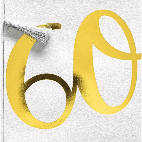 UK Greetings Glückwunschkarte Zum 60. Hochzeitstag Für Eltern - Mit Silberfolie & Umschlag, 165x254 Mm