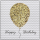 A Geburtstag Bling Bling quadratische Glückwunschkarte mit Umschlag Happy Birthday Luftballon Glitzer