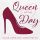 A Geburtstag Bling Bling quadratische Glückwunschkarte mit Umschlag Queen of the Day Schuh High Heel