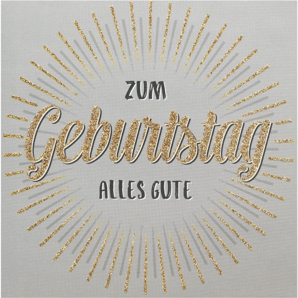 A Geburtstag Bling Bling quadratische Glückwunschkarte mit Umschlag Zum Geburststag alles Gute Feuerwerk