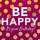 A Geburtstag Bling Bling quadratische Glückwunschkarte mit Umschlag Be Happy Its your Birthday Punkte