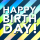 A Geburtstag Bling Bling quadratische Glückwunschkarte mit Umschlag Happy Birthday holo Streifen