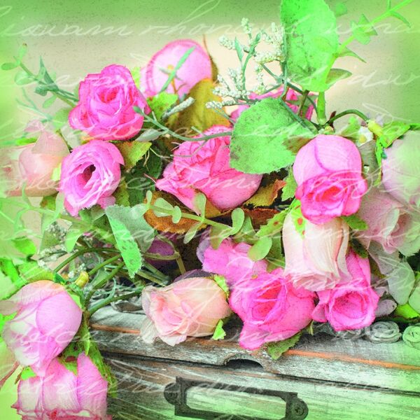 A Ohne Text Blanko Romantica Quadratische Glückwunschkarte 15x15cm mit Umschlag Rosen Blumen
