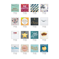 BlingBling Cards - Sortiment - 64 Dekore à 6 Stück - mit Drehständer