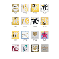 BlingBling Cards - Sortiment - 64 Dekore à 6 Stück - mit Drehständer