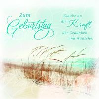 Geburtstag quadratische Glückwunschkarte mit Umschlag Romantica Zum Geburtstag Dünen mit Spruch