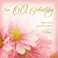 60. Geburtstag - Romantica - Quadratische...