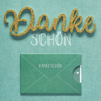 Danke Lettering quadratische Glückwunschkarte mit...