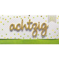 80. Geburtstag Smile its your Birthday Lettering surprise Geldkarte mit Umschlag