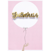 PER 778-1026 Lettering Design Collection - Glückwunschkarte mit Briefumschlag - Doppelkarte im Format 11,6 x 16,6 cm - Gutschein -  Motiv: "Gutschein"