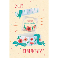 Geburtstagskarte Glückwunschkarte mit Umschlag Gieß mich Blumen Geschenk Samentütchen