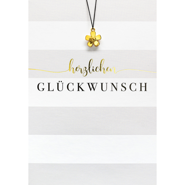 Geburtstag Glückwunschkarte mit Umschlag und Glücksarmband Little Things Herzlichen Glückwunsch Blumenanhänger