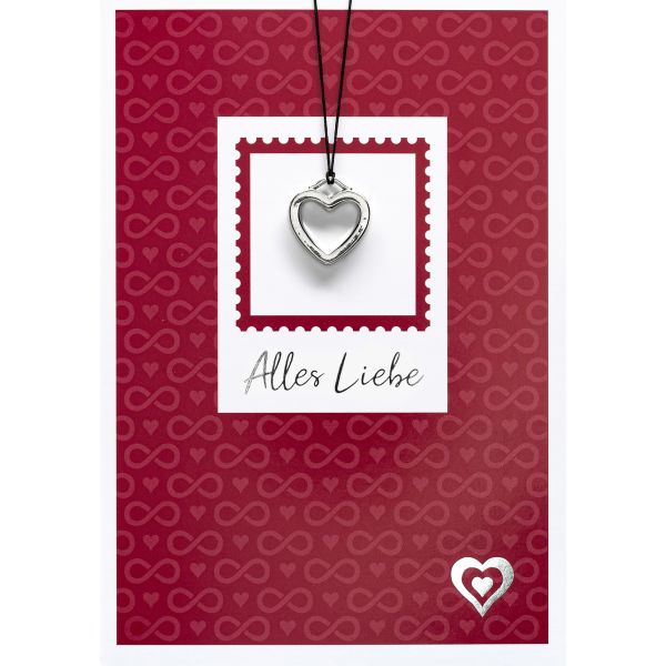 Geburtstag Glückwunschkarte mit Umschlag und Glücksarmband Little Things Alles Liebe Herzanhänger