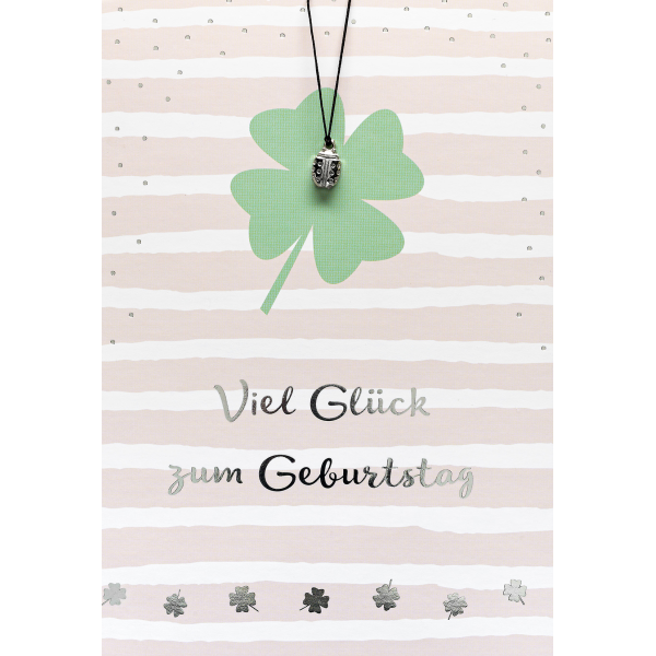 Geburtstag Glückwunschkarte mit Umschlag und Glücksarmband Little Things Viel Glück zum Geburtstag Marienkäferanhänger