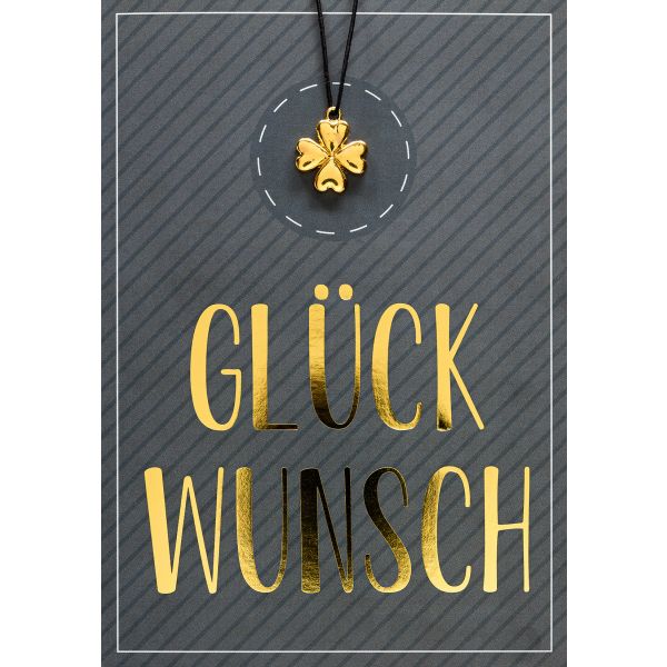 Geburtstag Glückwunschkarte mit Umschlag und Glücksarmband Little Things Glückwunsch Kleeblattanhänger