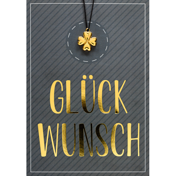 Geburtstag Glückwunschkarte mit Umschlag und Glücksarmband Little Things Glückwunsch Kleeblattanhänger