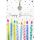 Geburtstag Glückwunschkarte mit Umschlag und Glücksarmband Little Things bunte Kerzen Happy Birthday Sternanhänger