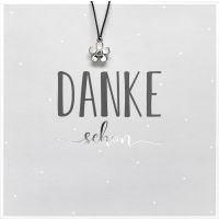 Danke quadratische Glückwunschkarte mit Umschlag und...