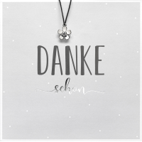 Danke quadratische Glückwunschkarte mit Umschlag und...