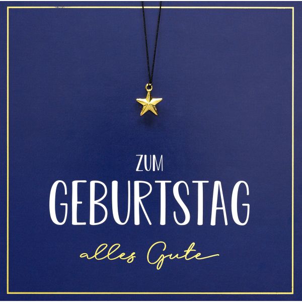Geburtstag quadratische Glückwunschkarte mit Umschlag und Glücksarmband Little Things Zum Geburtstag alles Gute Sternanhänger