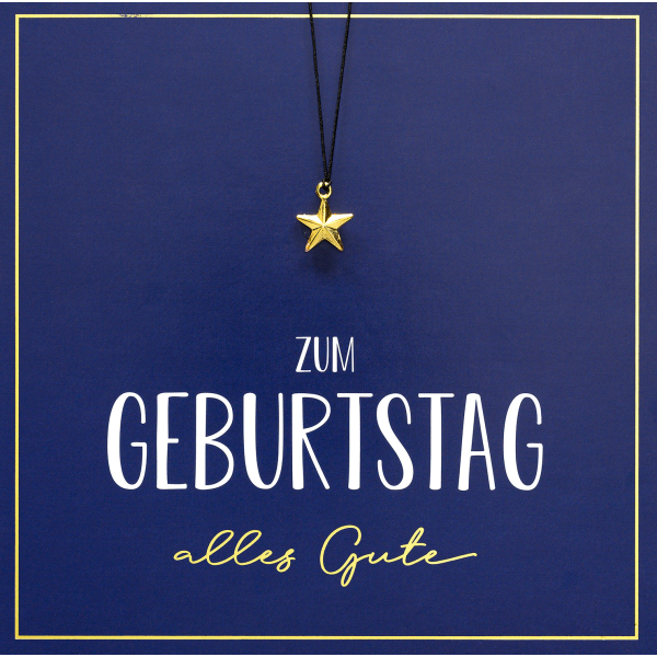 Geburtstag quadratische Glückwunschkarte mit Umschlag und Glücksarmband Little Things Zum Geburtstag alles Gute Sternanhänger