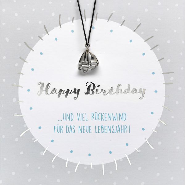 Geburtstag Little Things Card - Glückwunschkarte 15 x 15 cm mit Briefumschlag und Glücksarmband - Happy Birthday Rückenwind