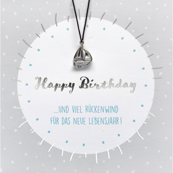 Geburtstag Little Things Card - Glückwunschkarte 15 x 15 cm mit Briefumschlag und Glücksarmband - Happy Birthday Rückenwind