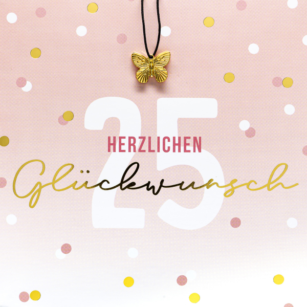 25. Geburtstag Little Things Card Glückwunschkarte mit Umschlag und Glücksarmband