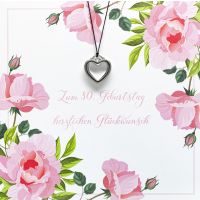 80. Geburtstag Glücksarmband und Blumen Little...