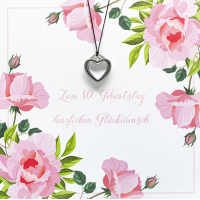 80. Geburtstag Glücksarmband und Blumen Little...