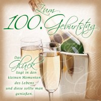100. Geburtstag - Romantica - Quadratische...