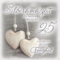 Silberhochzeit - Romantica - Quadratische...