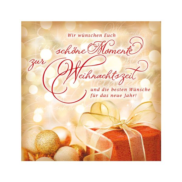 Weihnachten Romantica Quadratische Glückwunschkarte mit Umschlag Geschenke Weihnachtszeit