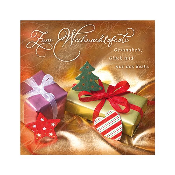 Weihnachten Romantica Quadratische Glückwunschkarte mit Umschlag Geschenke zum Weihnachtsfeste