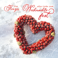 Weihnachten Romantica Quadratische Glückwunschkarte...