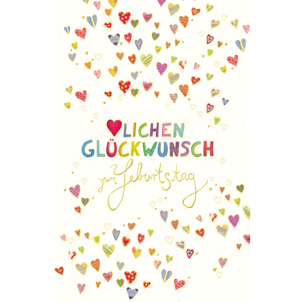 Geburtstag Skorpions Art Glückwunschkarte mit Umschlag Abstrakte kleine Herzen
