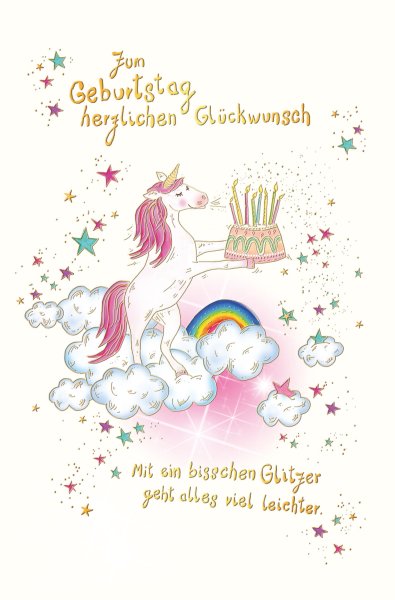 AV - Geburtstag - Glückwunschkarte im Format 11,5 x 17 cm mit Umschlag