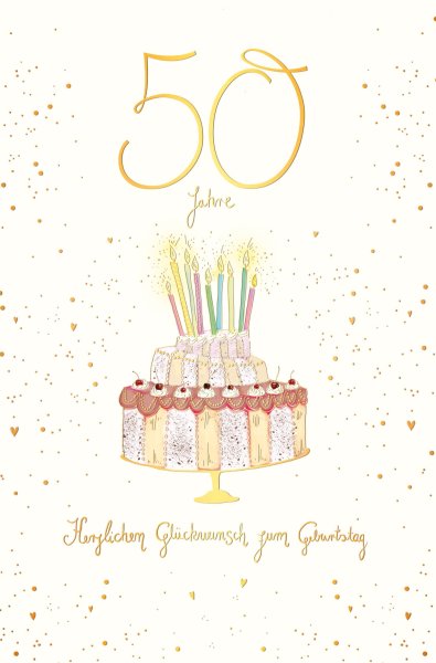 50. Geburtstag Skorpion`s Art – Karte mit Umschlag - mit Goldfolie