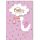 Geburt Baby Freudiges Ereignis Karte mit Umschlag Zum Baby alles Liebe rosa mit Storch
