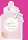 Geburt – Baby – Freudiges Ereignis - Karte mit Umschlag - "Babyflasche rosa mit Schleife weiss"