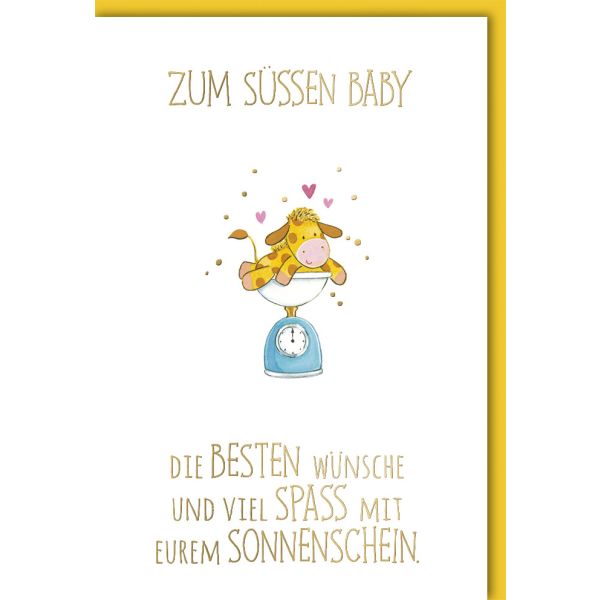 Geburt Baby Freudiges Ereignis Karte mit Umschlag "Zum süßen Baby"