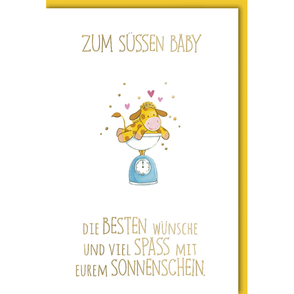 Geburt Baby Freudiges Ereignis Karte mit Umschlag "Zum süßen Baby"
