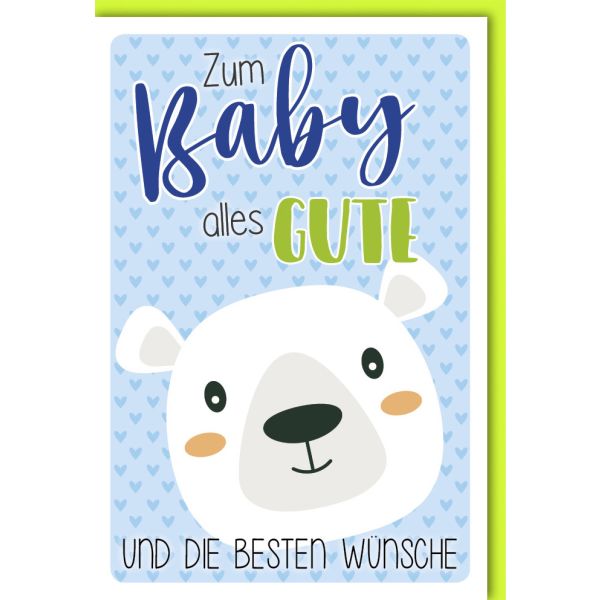 Geburt Baby Freudiges Ereignis Karte mit Umschlag Zum Baby Bär