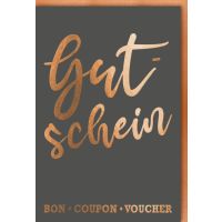 Gutschein Karte mit Umschlag Bon Coupon Voucher